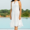 Summer dress with pleat