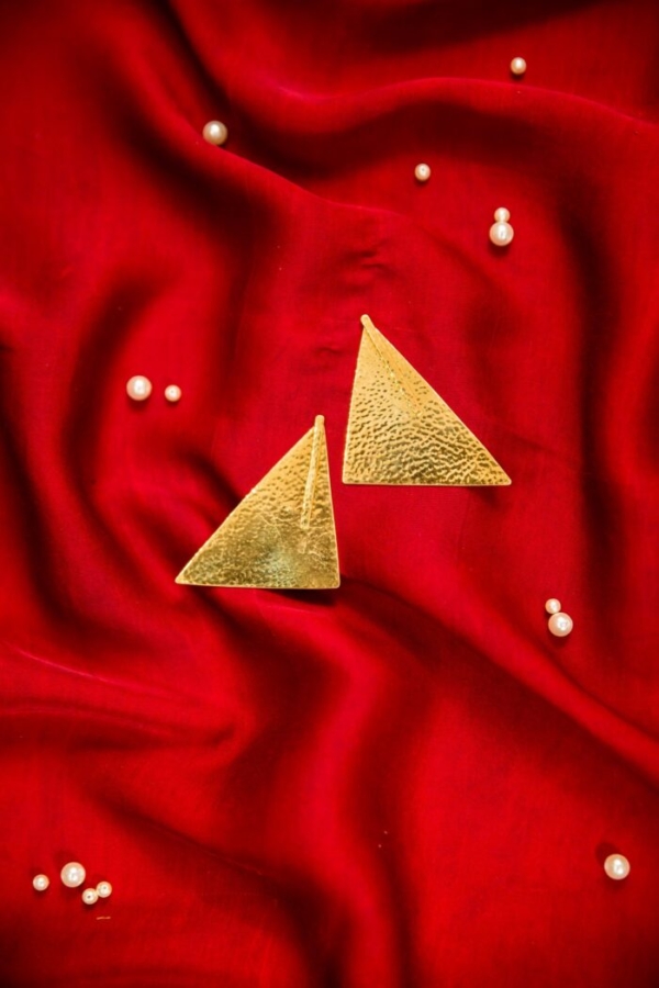 Brass Gold Earrings MODEJSI